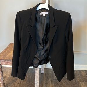 New York & Company Womens Blazer Black Stretch 8